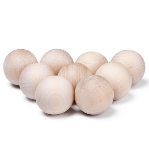 Swedish Stickhandling Balls   Unfinished Hardwood No Bounce Floorball Training Equipment   for Floor Dribbling Skills Dekes Fakes & Ball Handling Drills   2 Inch Diameter