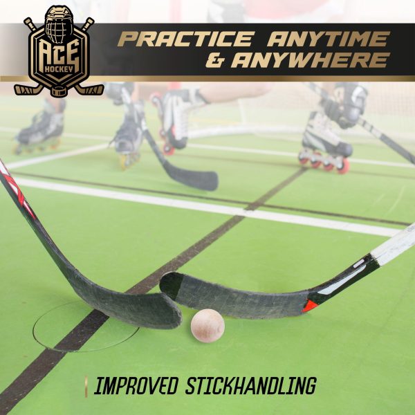 Swedish Stickhandling Balls   Unfinished Hardwood No Bounce Floorball Training Equipment   for Floor Dribbling Skills Dekes Fakes & Ball Handling Drills   2 Inch Diameter - Image 3