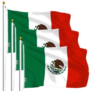 Mexico Mexican Flag 3x5 Ft 3-Pack Printed Polyester By G128