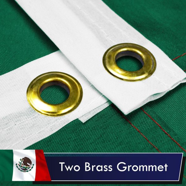 Mexico Mexican Flag 3x5 Ft 3-Pack Printed Polyester By G128 - Image 2