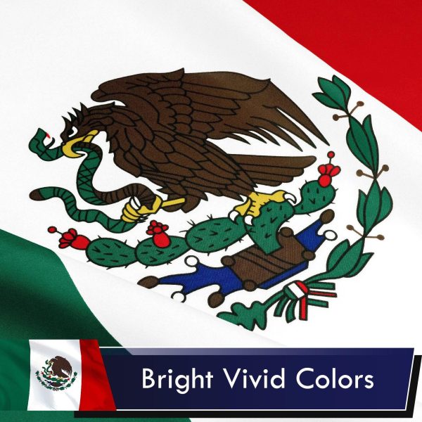 Mexico Mexican Flag 3x5 Ft 3-Pack Printed Polyester By G128 - Image 3