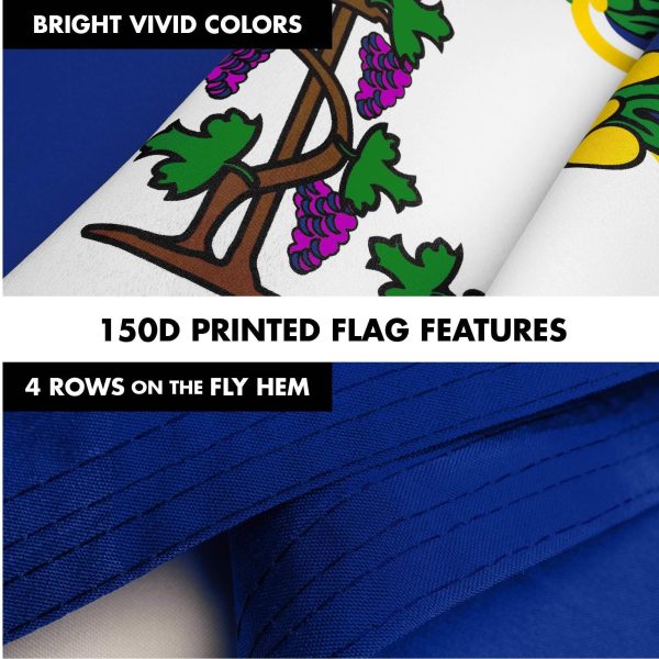 G128 Combo Pack: 6 Ft Tangle Free Spinning Flagpole (Black) & Connecticut Flag 3x5 Ft Printed 150D Polyester, Brass Grommets (Flag Included) Aluminum Flag Pole - Image 5