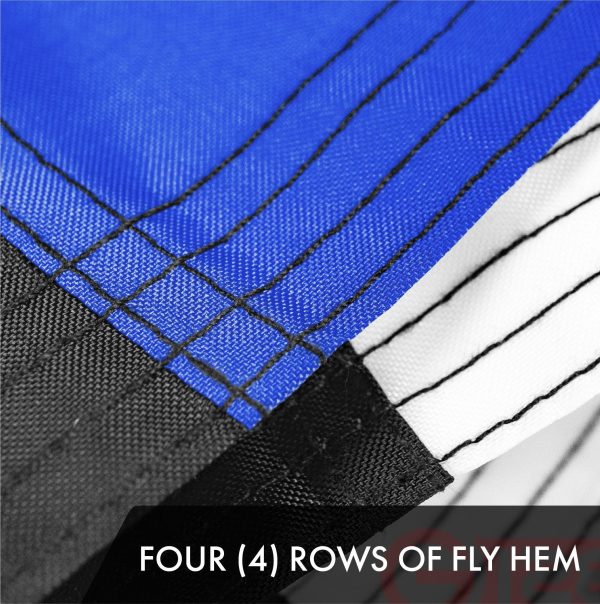 Thin Blue Line State Flag 2x3FT 10-Pack Embroidered Polyester By G128 - Image 5