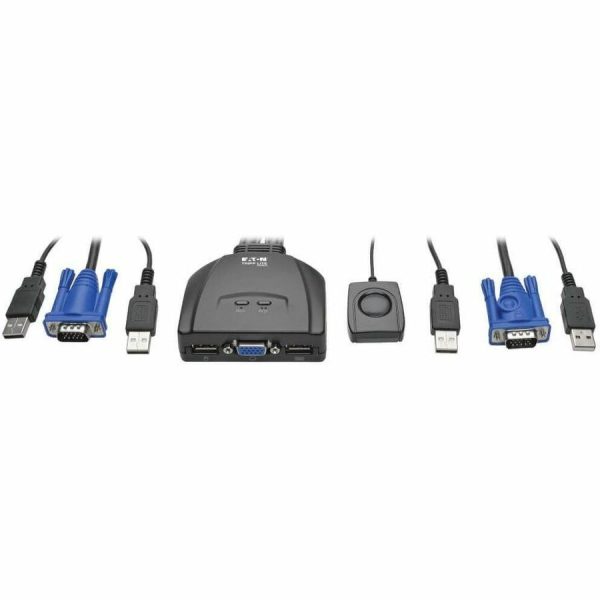 Eaton Tripp Lite Series 2-Port USB/VGA Cable KVM Switch with Cables and USB Peripheral Sharing - Image 3