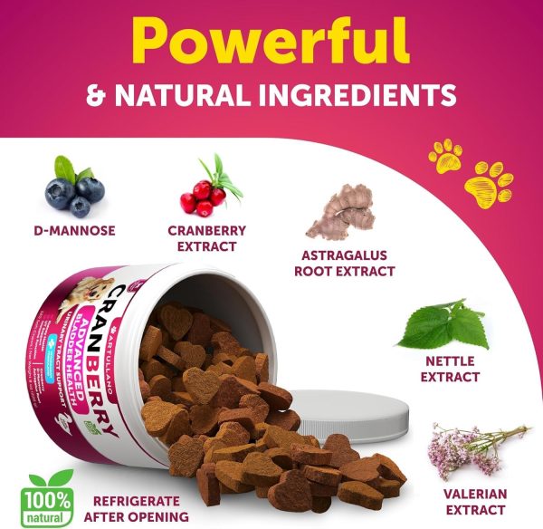 Dog UTI Treatment   Cranberry Supplement & Bladder Control for Dogs   Urinary Tract Infection Incontinence Pill Bladder Stones   UTI Medicine Treats   120 Soft Chews for Kidney Support with Fish Oil - Image 4
