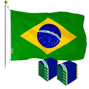 Brazil Brazilian Flag 3x5 Ft 10-Pack Printed Polyester By G128