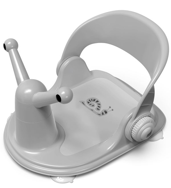 Infant Bath Seat for Babies 6 Months & Up   Baby Bathtub Chair for Sitting Babies   Toddler Bath Seat   Bright Grey Baby Bath Chair