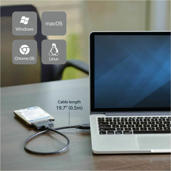 StarTech.com USB 3.0 to 2.5" SATA III Hard Drive Adapter Cable w/ UASP - SATA to USB 3.0 Converter for SSD / HDD - Image 3