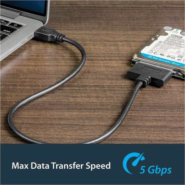 StarTech.com USB 3.0 to 2.5" SATA III Hard Drive Adapter Cable w/ UASP - SATA to USB 3.0 Converter for SSD / HDD - Image 4