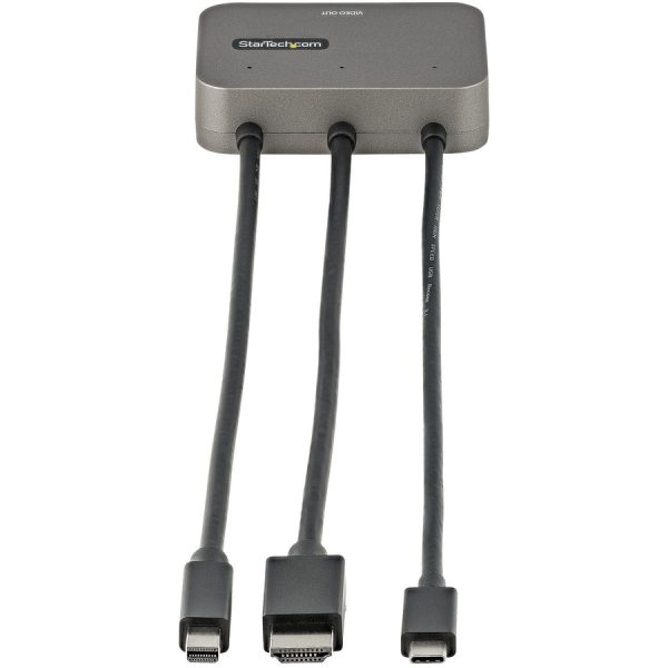 StarTech.com 3-in-1 Multiport to HDMI Adapter, 4K 60Hz USB-C, HDMI or Mini DP to HDMI Video Converter, Conference Room Digital AV Adapter - Image 3