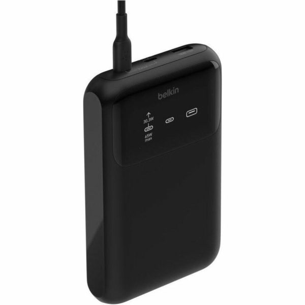 Belkin 65W 3-port USB Power Bank w/ Digital Display - 20K mAh - 2xUSB-C, 1xUSB-A - Portable Charger - w/ USB-C to USB-C Cable - Black - Image 7