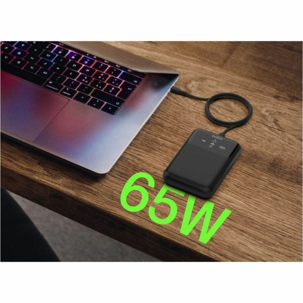 Belkin 65W 3-port USB Power Bank w/ Digital Display - 20K mAh - 2xUSB-C, 1xUSB-A - Portable Charger - w/ USB-C to USB-C Cable - Black - Image 8