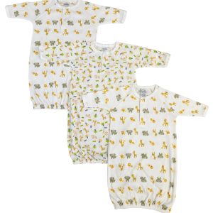 Unisex Newborn Baby 3 Piece Gown Set Nc_0764