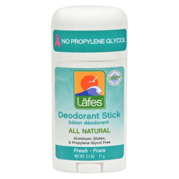 Lafe's Natural and Organic Deodorant Stick Fresh - 2.5 oz - Image 2