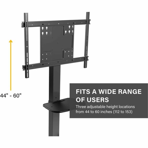 Chief Fit Mobile Cart - For 55-89 Inch Interactive Displays - Height Adjustable TV Mobile Cart - Black - Image 7