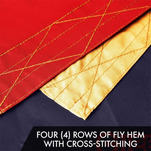 G128 Bennington Tea-Stained Flag | 6x10 Ft | Embroidered 420D Polyester - Embroidered Stars, Sewn Stripes, Brass Grommets, Indoor/Outdoor, Vibrant Colors, Quality Polyester - Image 6