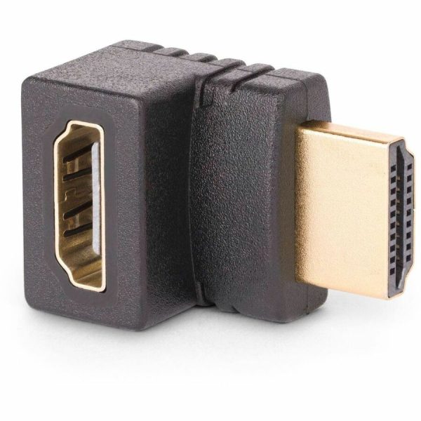 StarTech.com Down Angle HDMI 2.0 Adapter, Male to Female, Vertical 90-Degree Angled HDMI Port Saver, 4K 60Hz, High Speed HDMI Connector Extension - Image 2