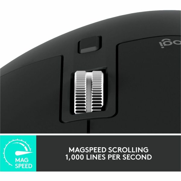 Logitech MX Master 3S - Wireless Performance Mouse with Ultra-fast Scrolling, Ergo, 8K DPI, Track on Glass, Black - Image 4