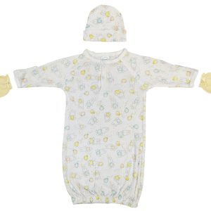 Unisex Newborn Baby 3 Piece Gown Set Nc_0791