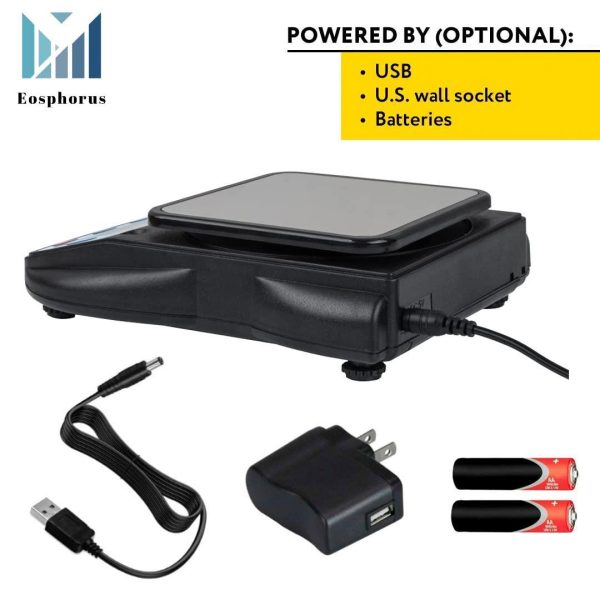 Ounce Carat and Gram Scale 0.01g Accuracy Digital Balance Scientific Laboratory Scales Lab Scale LCD Accurate Electronic Balance   USB Charger and AC DC Adapter Included - Image 5