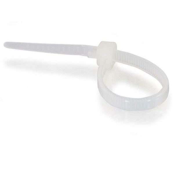 C2G 11.5in Cable Ties - White - 100pk - Image 2
