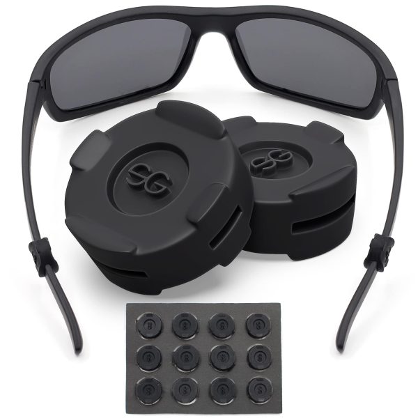 Eyeglass Ear Grips   Glasses Ear Cushion   Silicone Glasses Ear Grip   Eyeglass Accessories Glasses Grip   Ear Grips Hooks for Glasses   6 Pairs (Black)