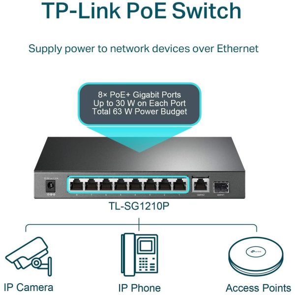 TP-Link TL-SG1210P - 8-Port Gigabit PoE Switch - Image 8