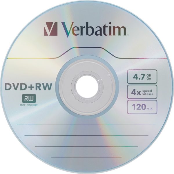 Verbatim DataLifePlus 94839 DVD Rewritable Media - DVD+RW - 4x - 4.70 GB - 10 / Pack - Silver - Image 2