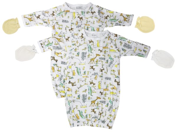 Unisex Newborn Baby 4 Piece Gown Set Nc_0730