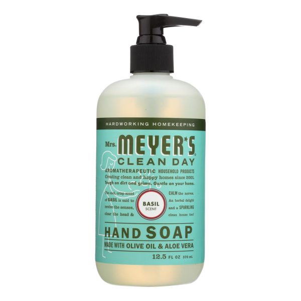Mrs. Meyer's Clean Day - Liquid Hand Soap - Basil - Case of 6 - 12.5 oz - Image 2