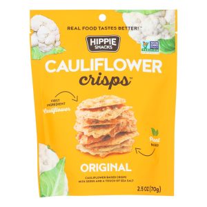 Hippie Snacks - Cauliflower Crsps Original - Case of 8-2.5 OZ