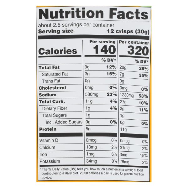 Hippie Snacks - Cauliflower Crsps Original - Case of 8-2.5 OZ - Image 3