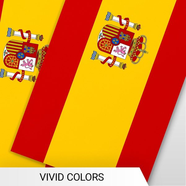 G128 Spain Spanish Bunting Banner | Flag 8.2 x 5.5 Inch, Full String 33 Feet | Printed 150D Polyester, Decorations For Bar, School, Festival Events Celebration - Image 6