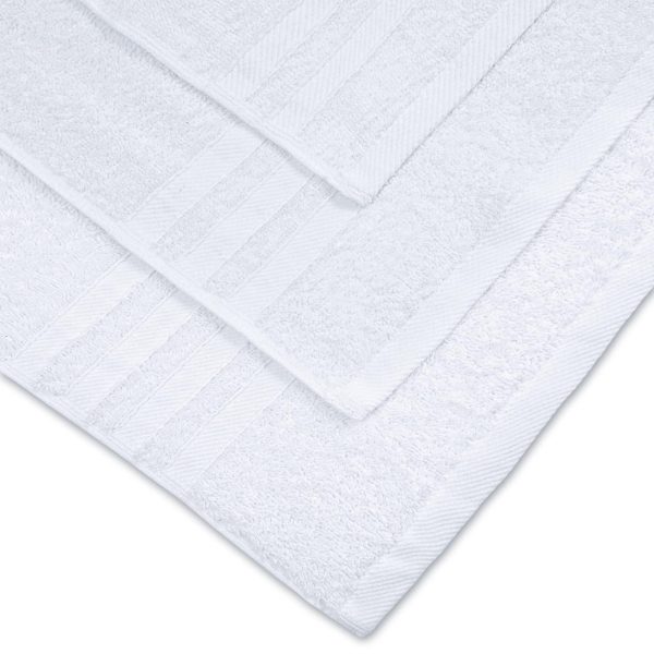 Wealuxe 12 Piece Bath Towel Set for Bathroom   2 Bath Towels 4 Hand Towels 6 Washcloths 100% Cotton Soft and Plush Highly Absorbent Soft Towel for Hotel & Spa   White - Image 4
