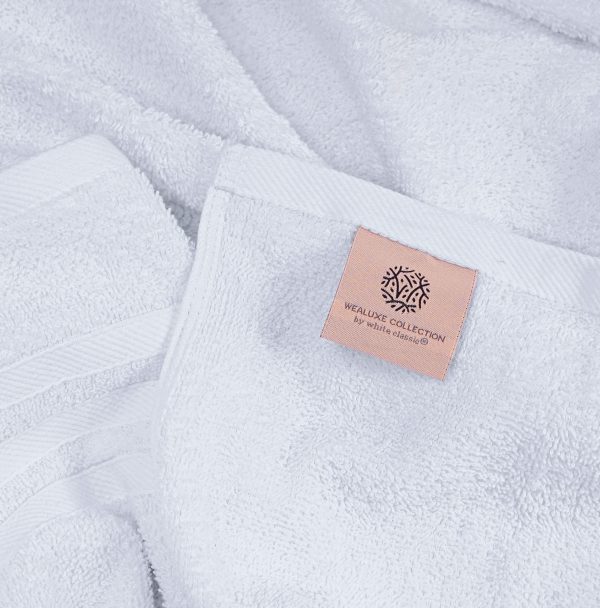 Wealuxe 12 Piece Bath Towel Set for Bathroom   2 Bath Towels 4 Hand Towels 6 Washcloths 100% Cotton Soft and Plush Highly Absorbent Soft Towel for Hotel & Spa   White - Image 7