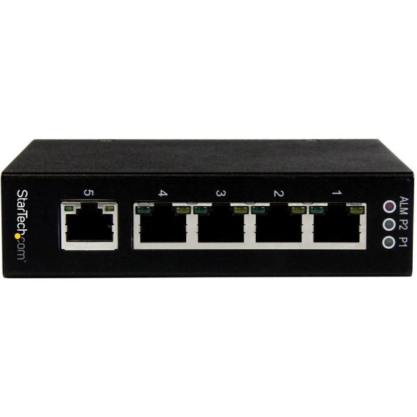 StarTech.com 5 Port Unmanaged Industrial Gigabit Ethernet Switch - DIN Rail / Wall-Mountable - Image 2