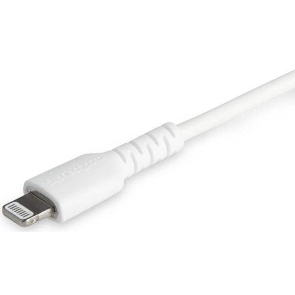 StarTech.com 6 foot/2m Durable White USB-C to Lightning Cable, Rugged Heavy Duty Charging/Sync Cable for Apple iPhone/iPad MFi Certified - Image 3