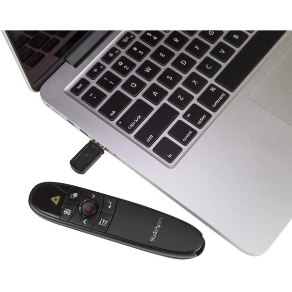 StarTech.com Wireless Presentation Remote with Red Laser Pointer - 90 ft. - PowerPoint Presentation Clicker for Mac & Windows (PRESREMOTE) - Image 5