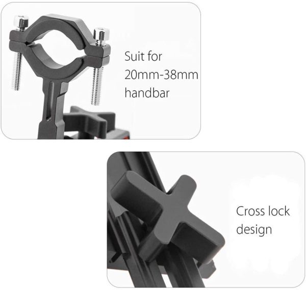Aluminium Motorcycle Bike Cell Phone Holder Bicycle GPS Handlebar Mount Universal - Image 2