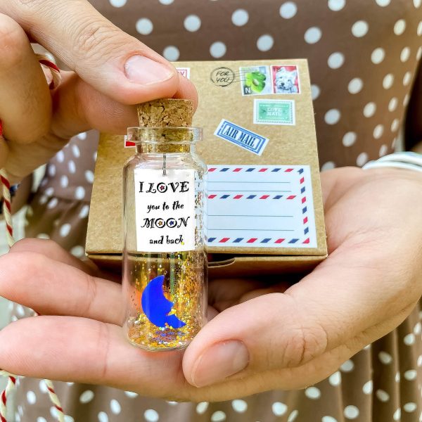 Cute and Kawaii Valentine's Day and Anniversary Presents   Personalized Love Gifts for Boyfriend Girlfriend (I Love You To The Moon And Around The World in Craft Gift Box) - Image 2