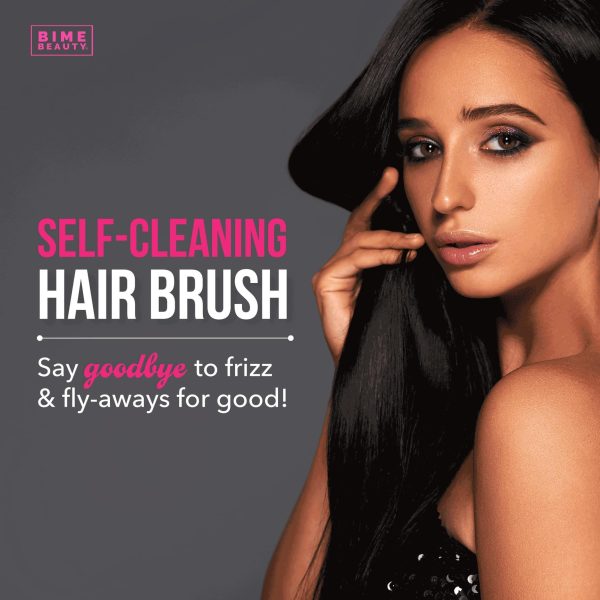 hair brushes for Women and Men | Tangle Teezer Curly hair brush | hair brush cleaner | Comes with Self   Cleaning Hair Brush | Pink Purple - Image 3