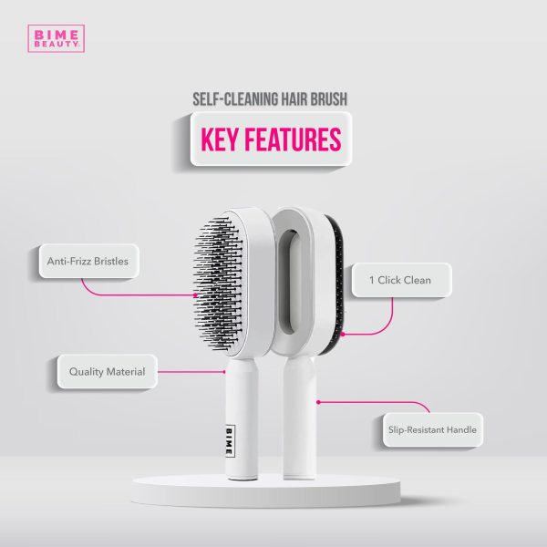 hair brushes for Women and Men | Tangle Teezer Curly hair brush | hair brush cleaner | Comes with Self   Cleaning Hair Brush | Pink Purple - Image 4