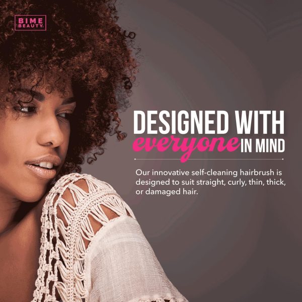 hair brushes for Women and Men | Tangle Teezer Curly hair brush | hair brush cleaner | Comes with Self   Cleaning Hair Brush | Pink Purple - Image 5