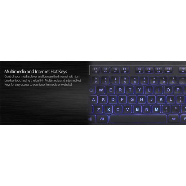 Adesso Large Print Illuminated Desktop Keyboard - Image 2