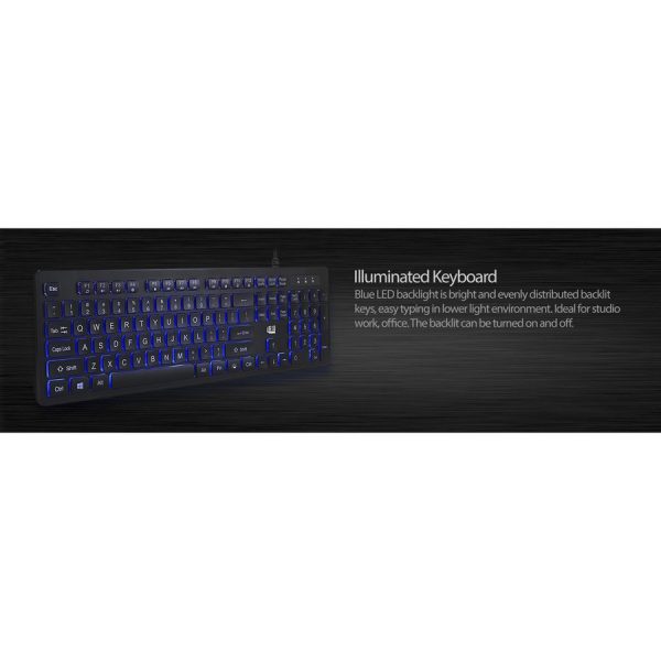 Adesso Large Print Illuminated Desktop Keyboard - Image 8