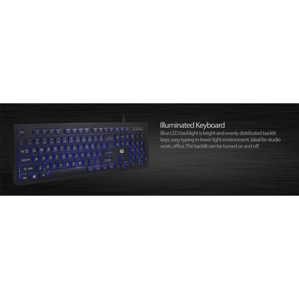 Adesso Large Print Illuminated Desktop Keyboard - Image 9