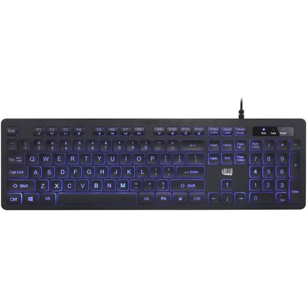 Adesso Large Print Illuminated Desktop Keyboard - Image 11