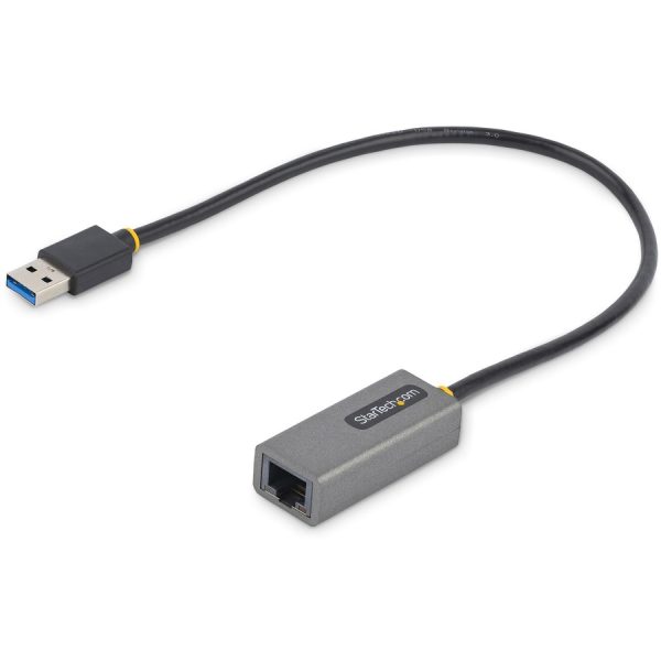 StarTech.com USB to Ethernet Adapter, USB 3.0 to 10/100/1000 Gigabit Ethernet LAN Adapter, 1ft/30cm Attached Cable, USB to RJ45 Adapter