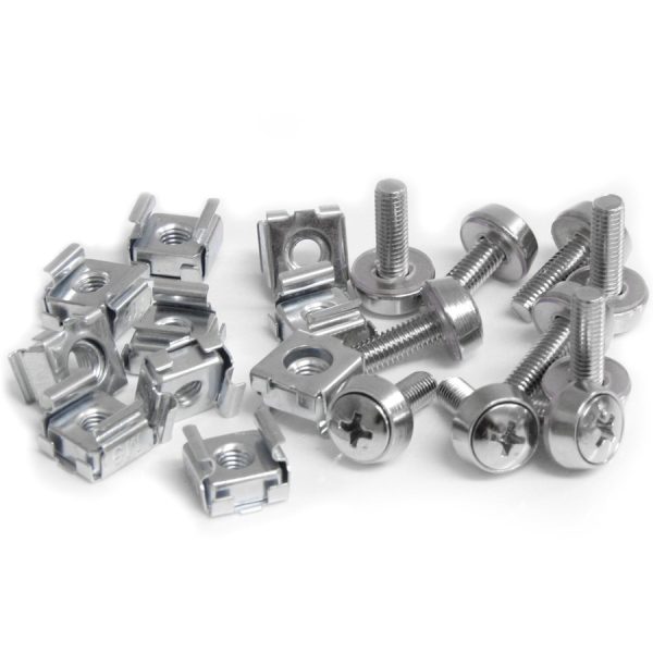 StarTech.com 50 Pkg M5 Mounting Screws and Cage Nuts for Server Rack Cabinet - Image 2