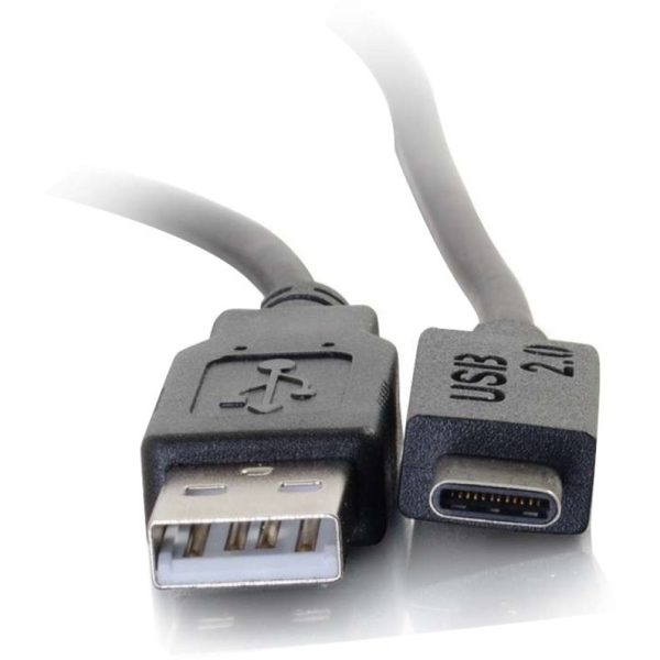C2G 3ft (0.9m) USB 2.0 USB-C to USB-A Cable M/M - Black - Image 4